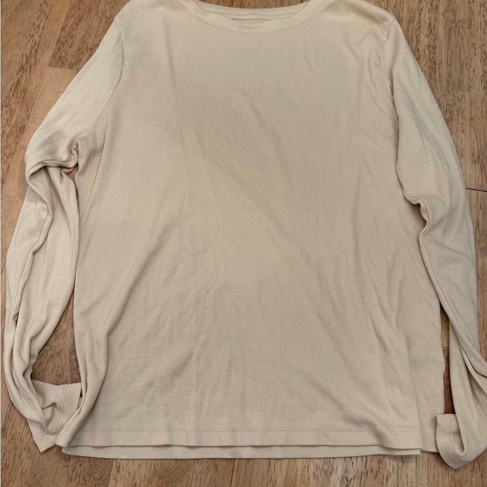 A New Day Tan Ribbed Top